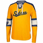 Sabres Yellow Men's Customized All Stitched Sweatshirt